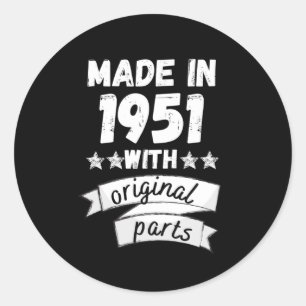 made in 1951 with original parts, classic round sticker