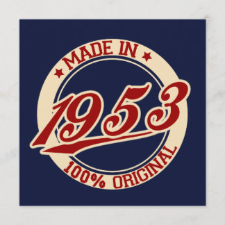 Made In 1953 Card