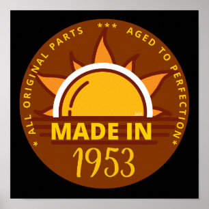 MADE IN 1953 funny birthday gift Poster