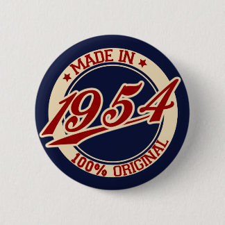 Made In 1954 6 Cm Round Badge