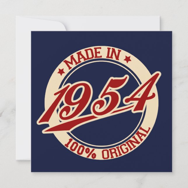 Made In 1954 Card (Front)