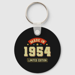 Made In 1954 Limited Edition Funny 70th Birthday Key Ring
