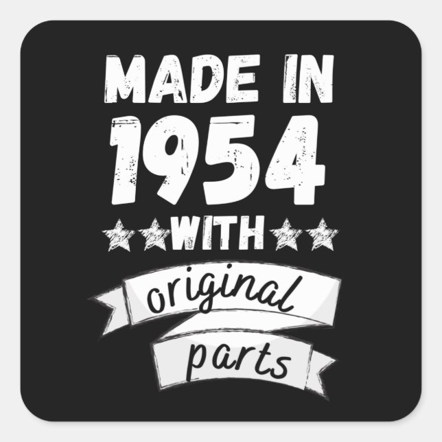 made in 1954 with original parts, square sticker (Front)
