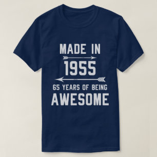Made in 1955 65 Years of Awesome Gift Men Women T-Shirt