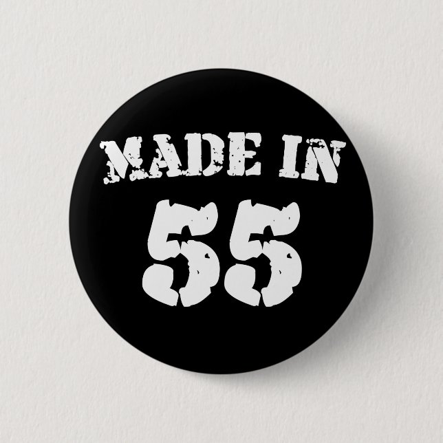 Made In 1955 6 Cm Round Badge (Front)