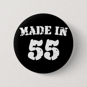 Made In 1955 6 Cm Round Badge