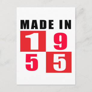 Made In 1955 Birthday Designs Postcard