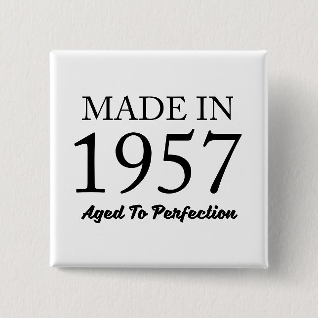 Made In 1957 15 Cm Square Badge (Front)