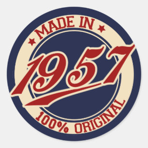 Made In 1957 Classic Round Sticker