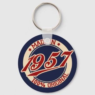 Made In 1957 Key Ring