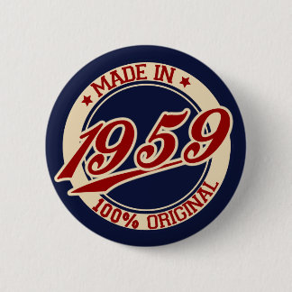 Made In 1959 6 Cm Round Badge