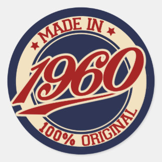 Made In 1960 Classic Round Sticker