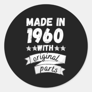 made in 1960 with original parts, classic round sticker