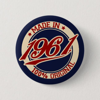 Made In 1961 6 Cm Round Badge