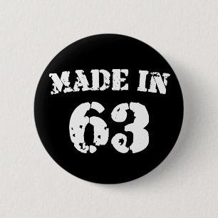 Made In 1963 6 Cm Round Badge