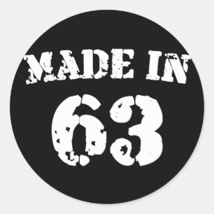 Made In 1963 Classic Round Sticker