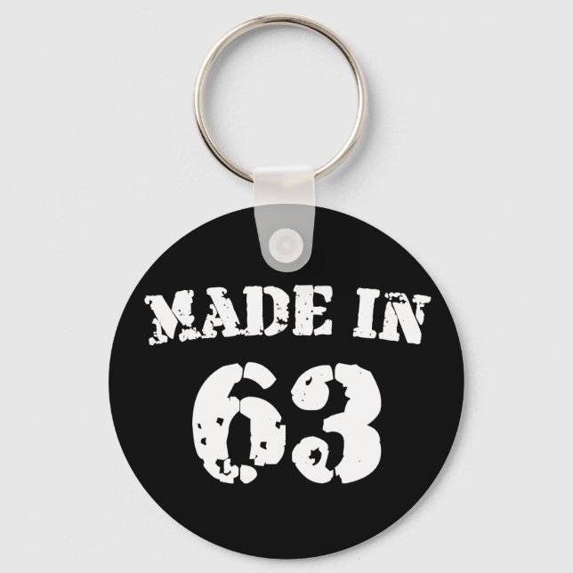 Made In 1963 Key Ring (Front)