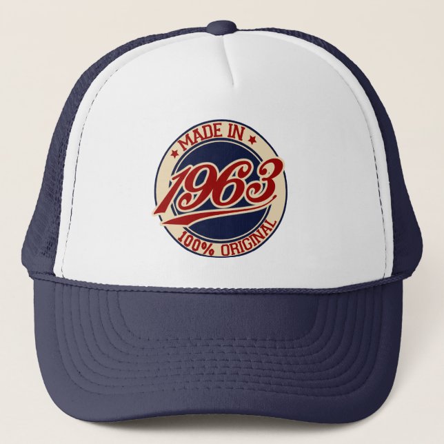 Made In 1963 Trucker Hat (Front)