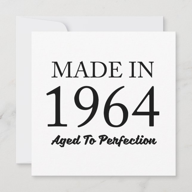Made In 1964 Card (Front)