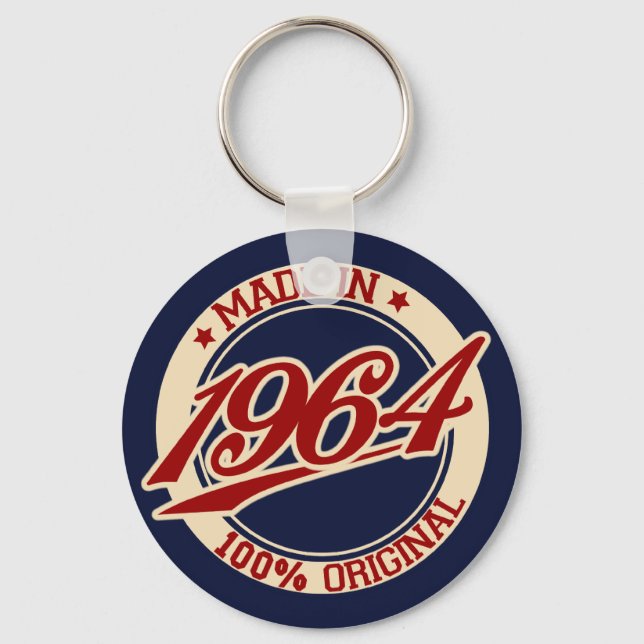 Made In 1964 Key Ring (Front)