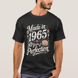 Made in 1965 60 Years of Perfection Birthday Cake T-Shirt