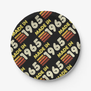 Made In 1965 60th Birthday Paper Plate