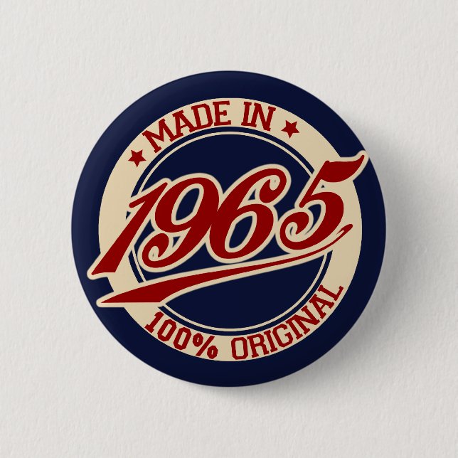 Made In 1965 6 Cm Round Badge (Front)