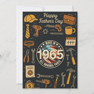 Made In 1965 All Original Parts Fathers Day Cards