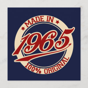 Made In 1965 Birthday Invitation