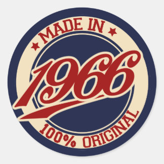 Made In 1966 Classic Round Sticker