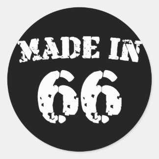 Made In 1966 Classic Round Sticker