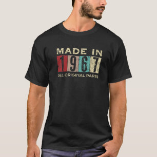 Made In 1967 55 Years Old 55Th Bday Retro All Orig T-Shirt