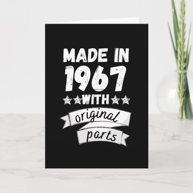 made in 1967 with original parts, card (Front)