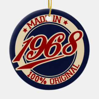 Made In 1968 Ceramic Tree Decoration