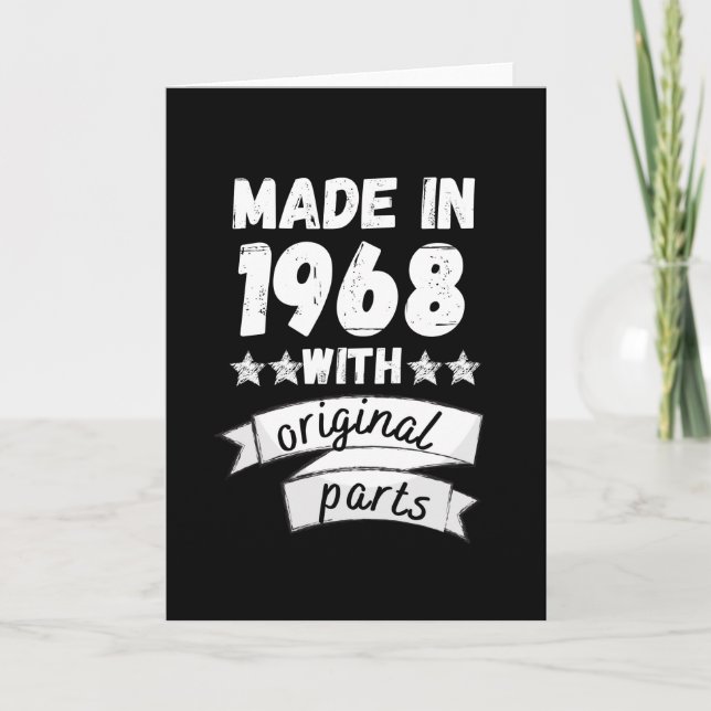 made in 1968 with original parts, card (Front)