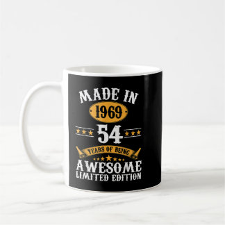 Made In 1969 54 Years Old Gifts 54th Birthday Gift Coffee Mug
