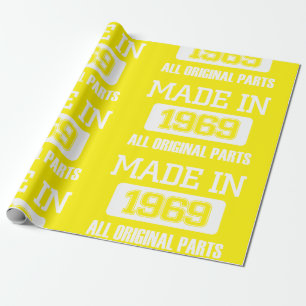 Made In 1969 All Original Parts Wrapping Paper