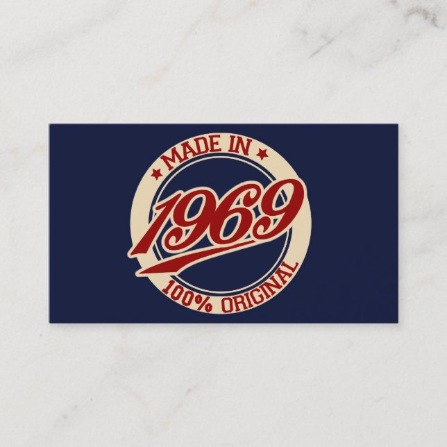 Made In 1969 Business Card (Front)