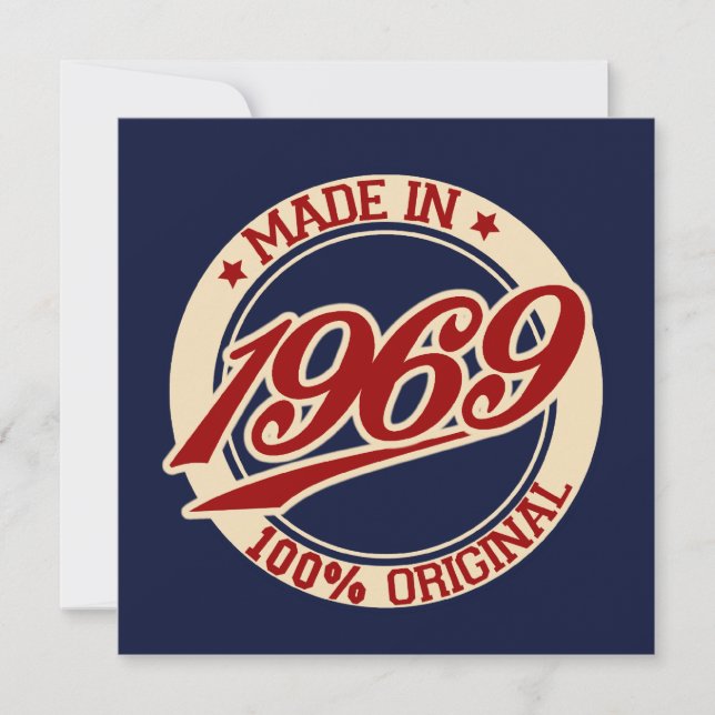Made In 1969 Card (Front)