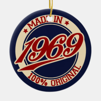 Made In 1969 Ceramic Tree Decoration