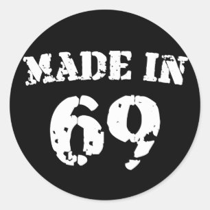 Made In 1969 Classic Round Sticker