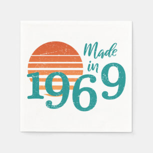 Made In 1969 Vintage Napkin