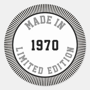 Made in 1970 classic round sticker