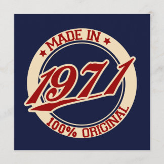 Made In 1971 Card