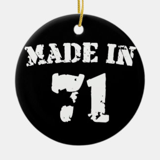 Made In 1971 Ceramic Tree Decoration