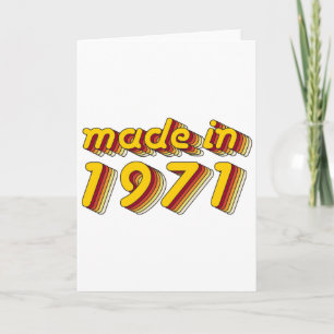 Made in 1971 (Yellow&Red) Card
