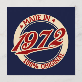 Made In 1972 Card