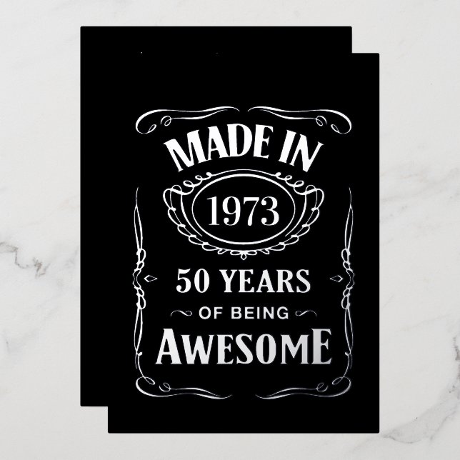 Made in 1973 50 years of being awesome 2023 bday (Front/Back)