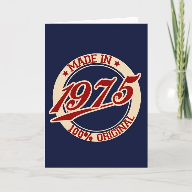 Made In 1975 Card (Front)