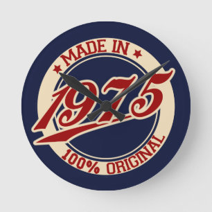 Made In 1975 Round Clock